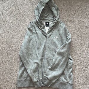 Nike Heather Gray Full-Zip Hoodie sz XL